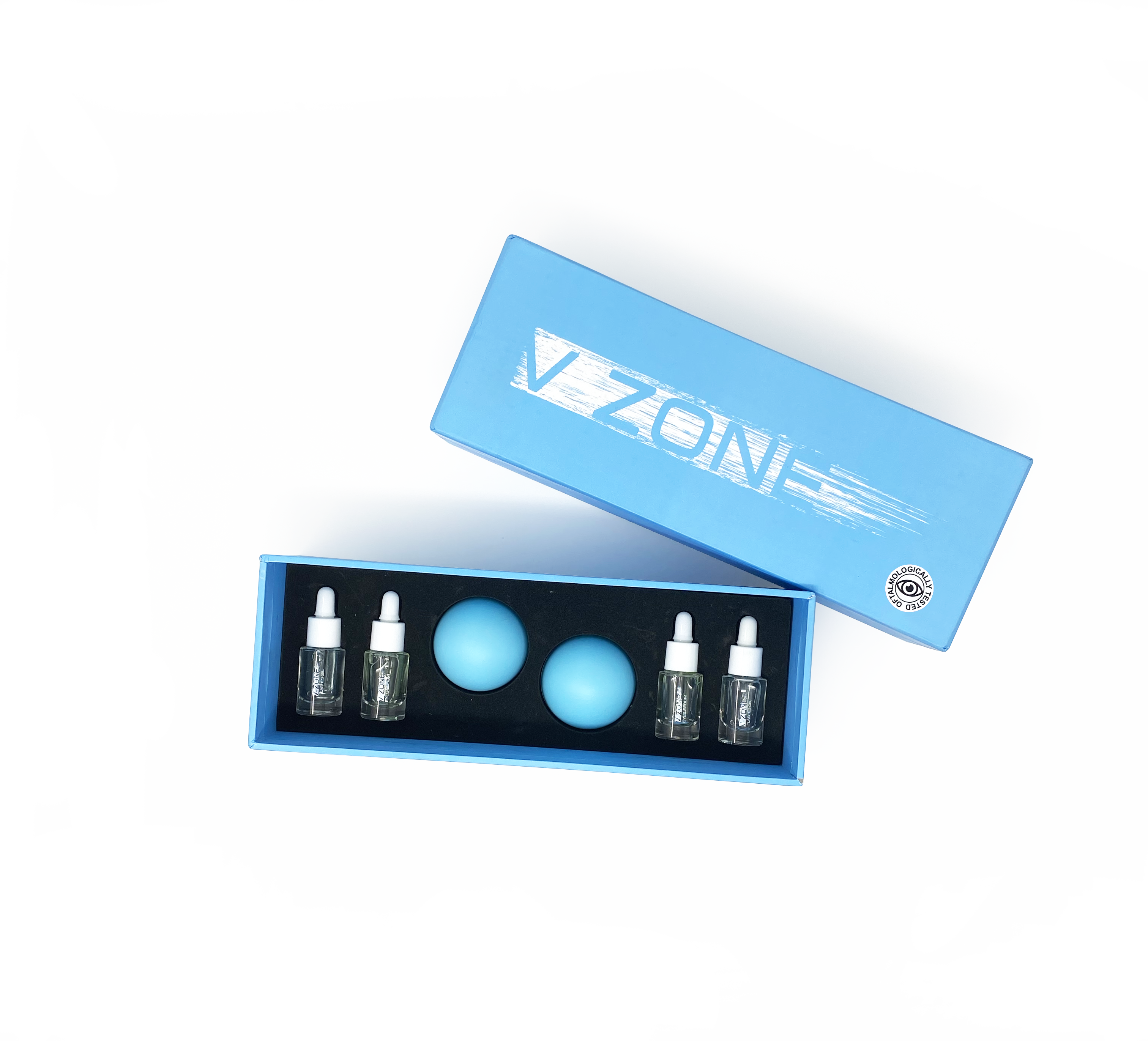 V Zone  Instant Net Gel 2x30ml, Eyes Serum 2×6.5ml, Lashes Gel 2×6.5ml Up to 30 applications per box